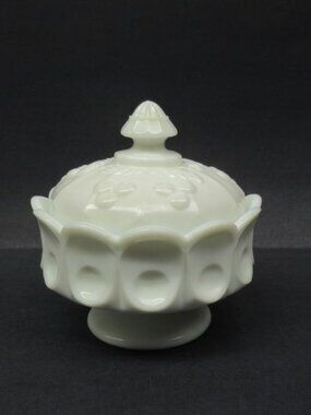 Westmoreland Vintage Milk Glass  CHERRY CH-12 6 Inch High Covered Candy Dish